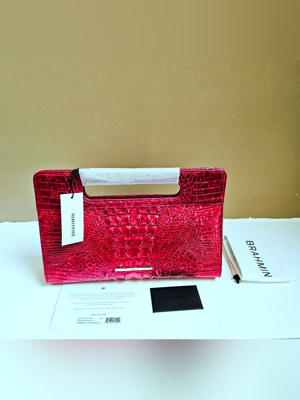 NWT Brahmin RED OPAL Ravina